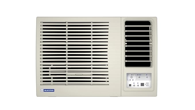 Blue Star 0.8 Ton 3 Star Fixed Speed Window AC (Copper, Turbo Cool, Fan Modes-Auto/High/Medium/Low, Hydrophilic Blue Fins, Dust Filters, Self-Diagnosis, WFD309L, White) (Open Box)