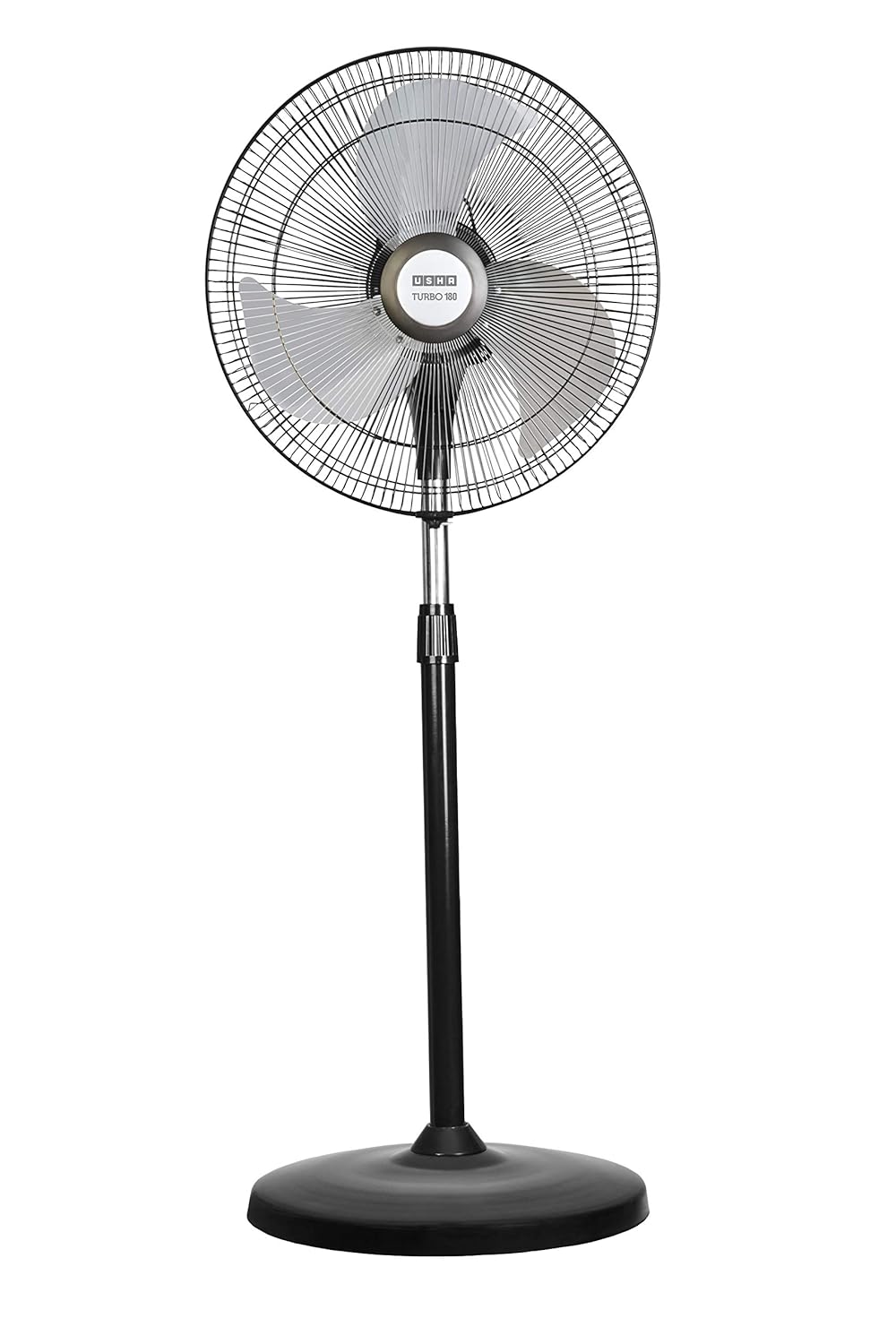 Usha Turbo 180 450mm Pedestal Fan (Metal Black)