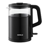 Havells Marino 1L Electric Kettle | 1200W Fast Boiling | Borosilicate Glass Inner Body