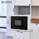 Faber 25 L Built-in Microwave Oven with Grill, 8 Auto Cook Menus & Electronic Push Button Control - MICROWAVE FBIMWO 25 SG