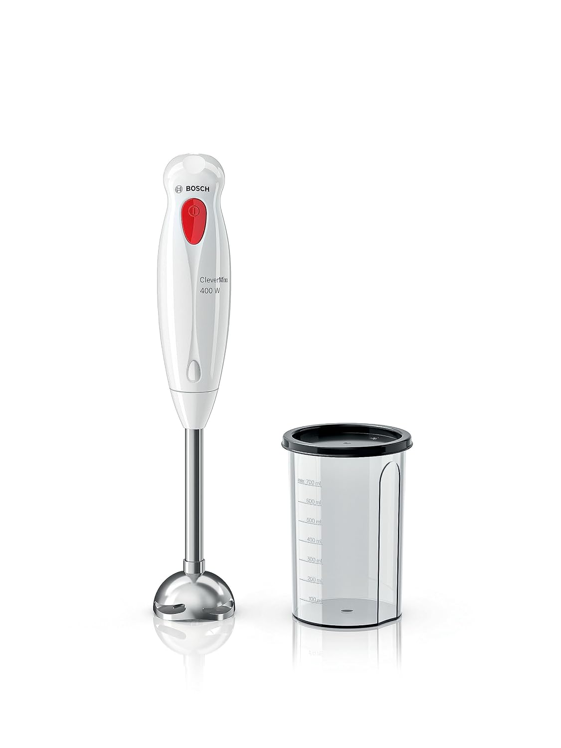Bosch MS1WR1111I 400W Steel Leg Hand Blender with Beaker (White)