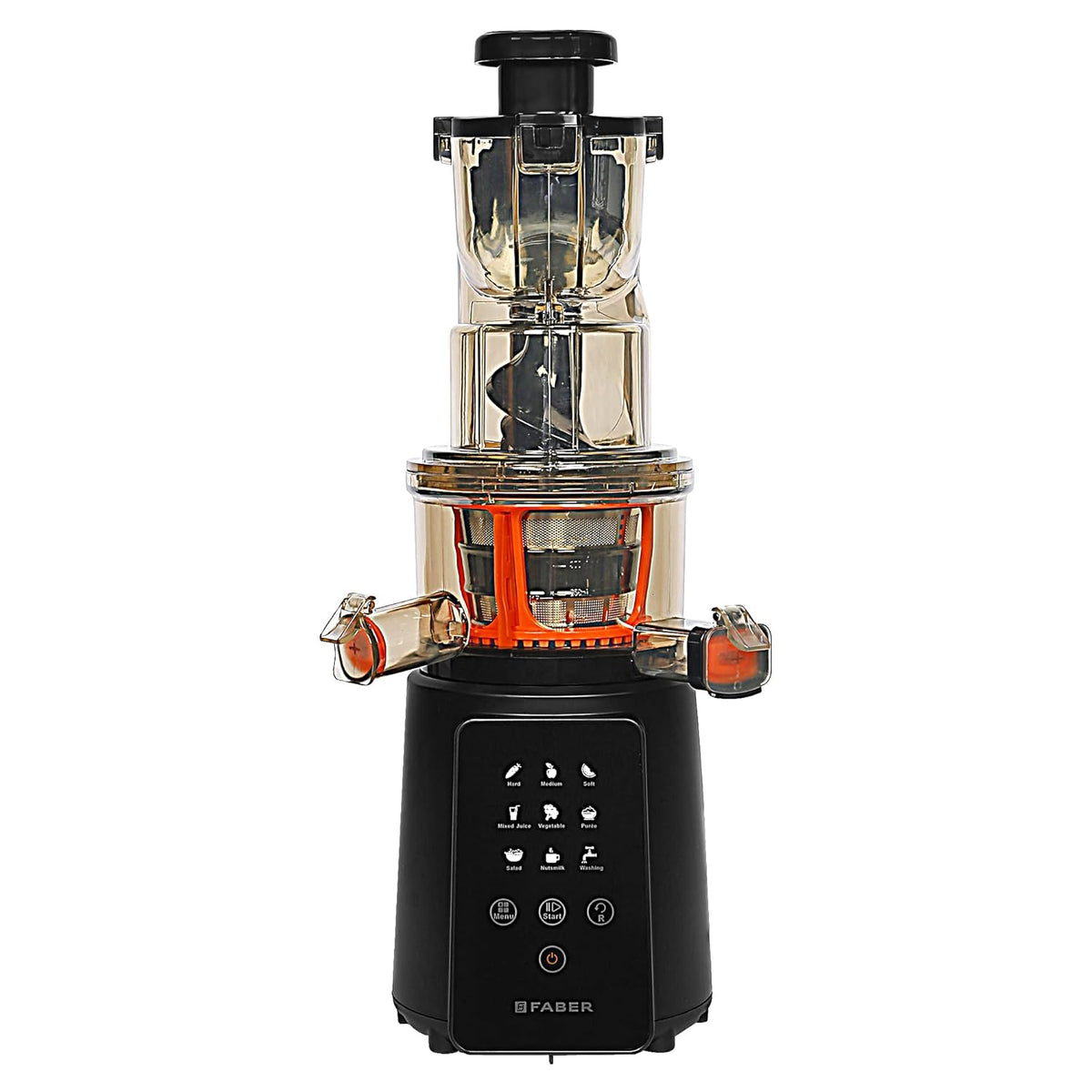 Faber Cold Press Slow Juicer+ Salad Maker, Fsj 200 Bk-M With Powerful 200 Watts Motor, Black