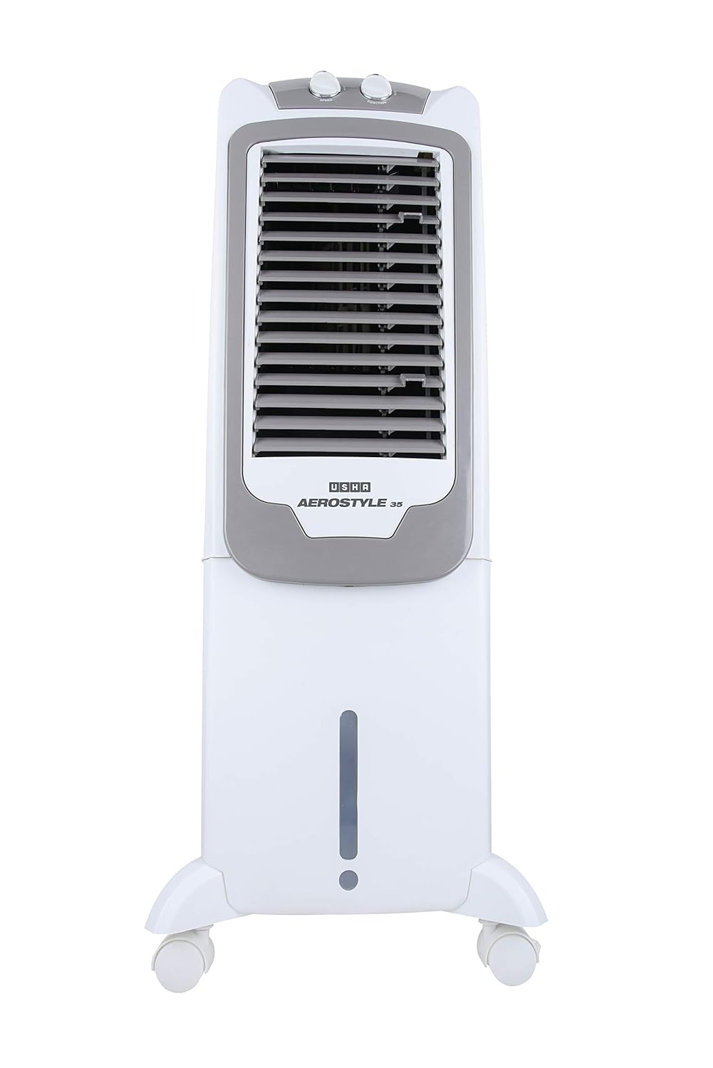 USHA Aerostyle Electronic 25L Tower Air Cooler (25AST1) – 1400 m³/h Air Delivery, 6m Air Throw, Remote Control, Honeycomb Pads, Ice Chamber & Humidity Control