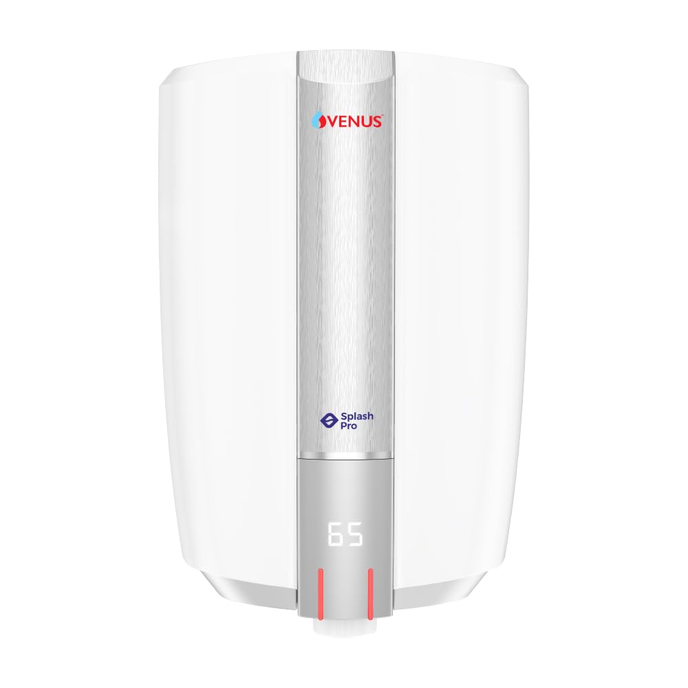 Venus Splash Pro Smart 25L Storage Water Heater – Graphite Silver, Porcelain Enamelled Glass-Lined Tank (25SX) (501240)