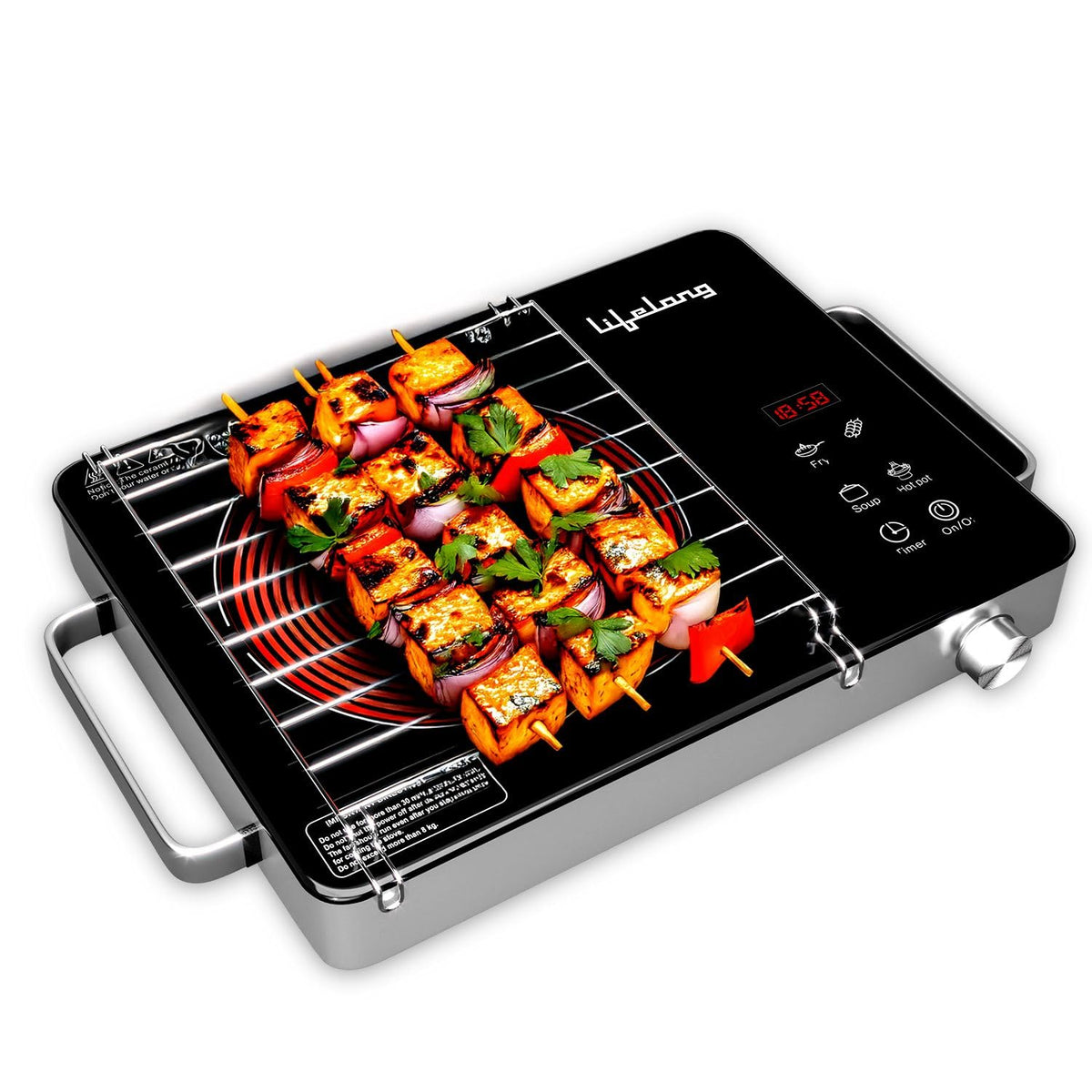 Lifelong LLIRC001 2000W Infrared Induction Stove with Digital Display, Auto Shut-Off & Voltage Protection
