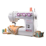 Usha Wonder Stitch Plus Automatic Sewing Machine – 23 Built-in Stitches, One-Step Buttonhole, Automatic Needle Threader, Free Arm, Hard Cover, 860 SPM – White