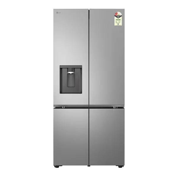 LG 604L French Door Refrigerator, Water Dispenser, Fresh Converter+, DoorCooling+™, Prime Silver Finish, 2 Star,(GV-F25FFLJB)
