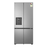 LG 604L French Door Refrigerator, Water Dispenser, Fresh Converter+, DoorCooling+™, Prime Silver Finish, 2 Star,(GV-F25FFLJB)