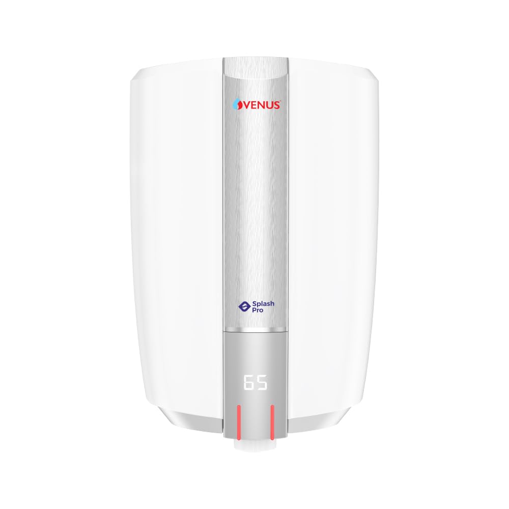 Venus Splash Pro Smart 15L Storage Water Heater – Graphite Silver, Glass-Lined Tank (15SX) (501170)