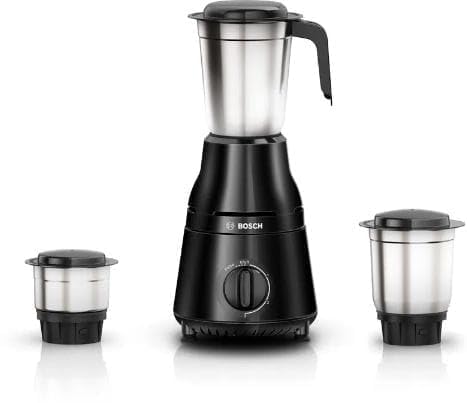 Bosch MG2213C1KI TrueMixx 500W Mixer Grinder with 3 Stainless Steel Jars (Black)