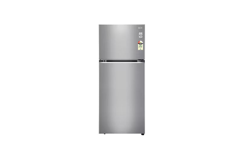 LG 380L Double Door Refrigerator, Convertible, Smart Diagnosis™, Shiny Steel Finish, 2-Star(GL-S412SPZY)