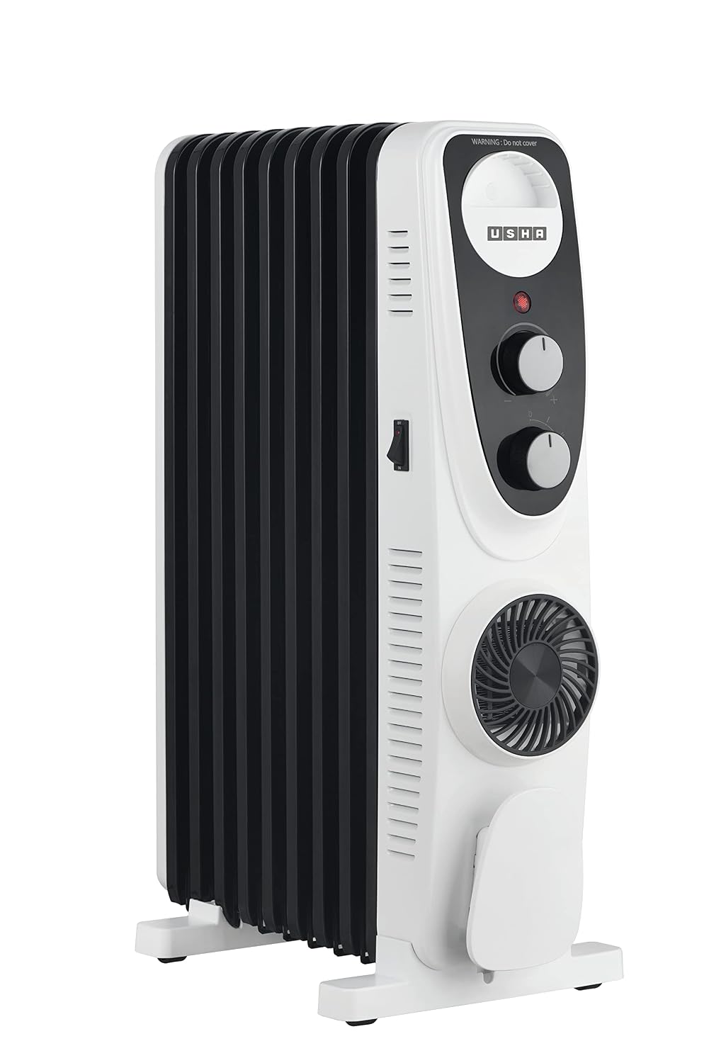 Usha OFR 4211 FU PTC Oil Filled Radiator Room Heater – 11 Fin, Black