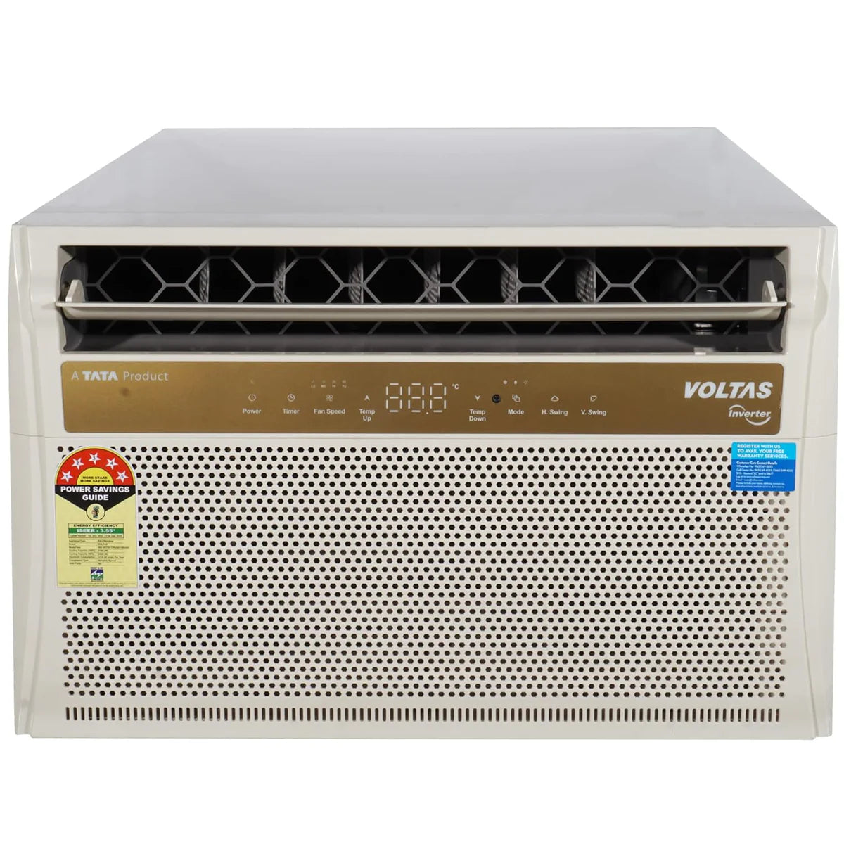 Voltas 185V Vertis Topaz 1.5 Ton 5 Star Inverter Window AC – Copper Condenser, R32 Refrigerant, High Ambient Cooling, Made in India