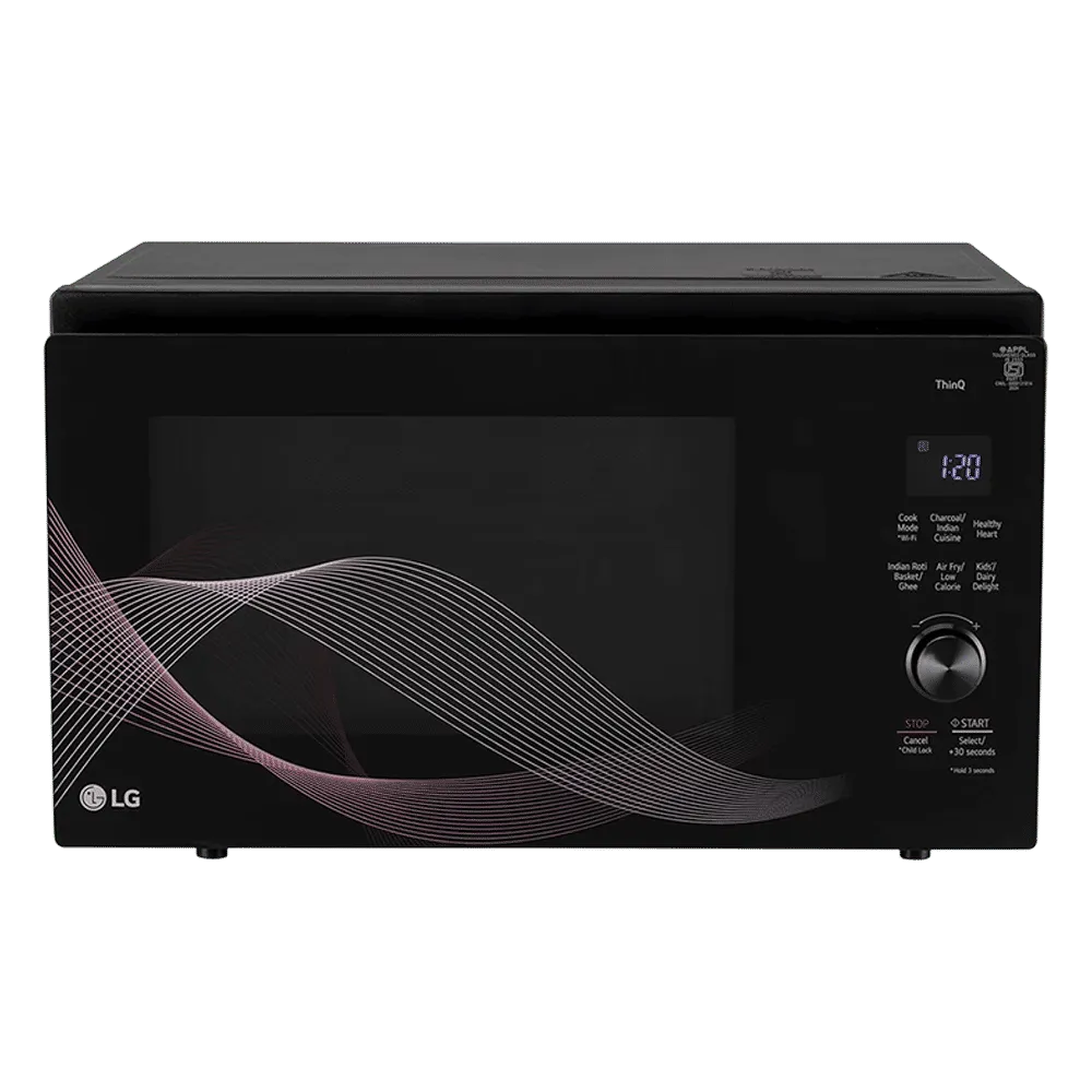LG 32L Charcoal Convection Microwave Oven with Air Fry Technology MJEN326UHWF (Black)