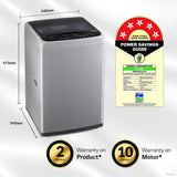LG 7 Kg 5 Star Inverter TurboDrum Fully Automatic Top Loading Washing Machine (T70SPSF2Z, Waterfall Circulation, Smart Motion, Middle Free Silver)