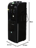 Voltas Pearl RB Hot, Cold and Normal Floor Standing Water Dispenser (Black), 15L