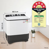 LG 10 kg 5 Star Semi-Automatic Top Load Washing Machine Appliance (P1040RGAZ, Dark Gray, Roller Jet Pulsator)