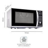 Panasonic 27L Microwave Conventional Oven(NN-CD674MFDG,Silver, Rotisserie), Free 1 Year Extended Warranty