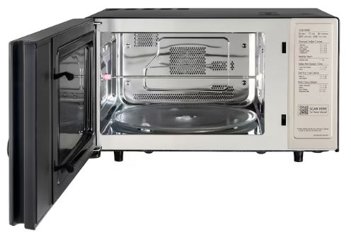 LG 28 L Scan-To-Cook Charcoal Microwave Oven with Healthy Heart™, Charcoal Lighting Heater, Motorised Rotisserie, Black(MJEN286UHW)