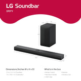LG S70TY 400W 3.1.1 Channel Dolby Atmos, Center Up-Firing, Wow Orchestra Soundbar with HDMI, USB &amp; Bluetooth Connectivity (Black)