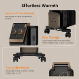 Havells 11 Fin Oil Filled Room Heater (OFR) | Advanced New U-Tech Fast Heating Fins with 10-Year Warranty | 2900W | ISI Approved | PTC Fan Heater | Inclined Control Panel | Black