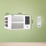 Blue Star 2 Ton 3 Star Fixed Speed Window AC (Copper, Turbo Cool, Fan Modes-Auto/High/Medium/Low, Hydrophilic Blue Fins, Dust Filters, Self-Diagnosis, WFD324E, White)
