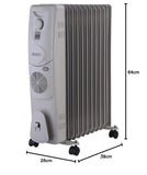 Usha OFR 11 Fin 2900 Watt 4211 F PTC Room Heater with Fan Heater (White, Oil Filled Radiator)