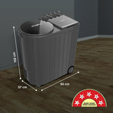 Whirlpool 11Kg Semi-Automatic Top Loading Washing Machine (ACE XL11 DMIX GRAPHITE GREY (30344))