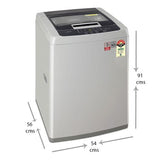 LG 7.5 Kg Fully Automatic Top Loading Washing Machine with Smart Inverter Technology, T75SKSF1Z Middle Free Silver