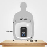 Crompton Solarium Qube 10-L 5 Star Rated Storage Water Heater (Geyser) with Free Installation and Connection Pipes (White)