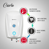 Havells CARLO 5 LTR SP WHITE IWH WITHOUT FLEXI