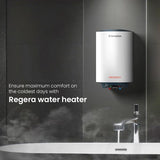 Crompton Regera 15L Storage Water Heater ASWH-3815, White, 2000W, Glassline Tank, 8 Bar Pressure, Anti-Rust Body, 3-Level Safety System) Free Installation and Pipe