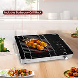 Glen 2200W Infrared Cooktop Stoves with Grill Rack for Barbecue, 4 Preset Cooking Modes, Crystal Glass Plate, Digital Display, Touch Control, Infrared Chulha Hot Plate (SA-3072IR)