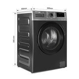 Voltas Beko 6.5kg 5 Star Front Load Washing Machine (WFL6512VTMP, Anthracite), Steam Wash,Stain Expert