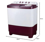 Voltas Beko 7.5 kg 5 Star Semi-Automatic Top Load Washing Machine (Special Pulsator Technology, WTT75DBRT, Burgundy)
