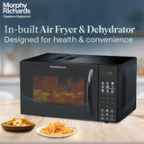 Morphy Richards Air 23Cgad Convection Microwave Oven for Kitchen, with in-Built Air Fryer &amp; Dehydrator|23 Litre with 220 Autocook Menu,Black