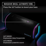 Sony New Launch ULT Field 5 Bluetooth Wireless Speaker with Massive Bass|360° Party Light|25hrs Playtime|IP67|Shoulder Strap|Quick Charge|Built in Powerbank|Party Connect(SRS-ULT50)-Black