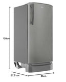 Godrej 180 L 3 Star Direct Cool Turbo Cooling Technology With Upto 24 Days farm Freshness Single Door Refrigerator (RD ERIOPLS 205C THF ST GL, Steel Glow)