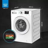 Voltas Beko by A Tata Product 8 kg Fully Automatic Front Load Washing Machine with In-built Heater White (WFL8012B7JVBKA/WXV)