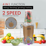 INALSA Bullet Mixer Grinder|5 Jar include 2 Storage Jar For Smothies,Coffee,Dry fruits &amp; Wet Grinding|600 W, Copper Motor|3 Blades Including Froth Blade with 2 Sipper &amp; 1 Seasoning Cap|2 Yr Warranty