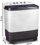 Voltas Beko 8 kg Semi-Automatic Top Loading Washing Machine (WTT80DGRT, Gray) 2020