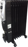 USHA OFR 4209 F PTC 2400W Oil Filled Radiator Room Heater with 09 Fins, 3 Heat Settings, Adjustable Thermostat, Built-in Fan, Overheat &amp; Tip-Over Protection (Black)