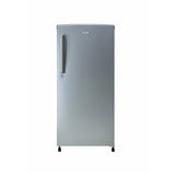 Haier 185L 1 Star Direct Cool Single Door Refrigerator | Toughened Glass Shelves | Large Veg Box | Fast Ice Making | Longer Cooling Retention | Easy Clean Back (HRD-2061SMA-N, Moon Silver)