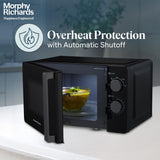 Morphy Richards 20 Litres Solo Microwave Oven| 6 Power Levels| Timer Function|Defrost| Overheat Protection with Auto Shut Off| 2 Year Product Warranty | Black