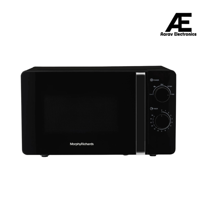 Morphy Richards 20 Litres Solo Microwave Oven| 6 Power Levels| Timer Function|Defrost| Overheat Protection with Auto Shut Off| 2 Year Product Warranty | Black