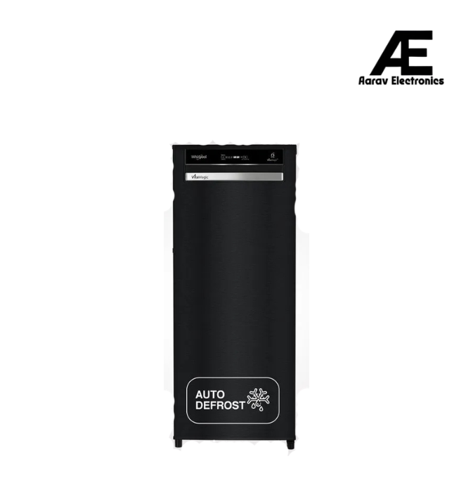 Whirlpool Vitamagic Pro 192L 5 Star Direct Cool Single Door Refrigerator, Gravity Black-Y, IntelliSense Inverter Technology – 215 VMPRO PRM 5S INV GRAVITY BLACK-Y (73814)