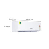 O-General 2 Ton 5 Star Inverter Split AC | Copper Condenser | PM 2.5 Filter | Ambient Cooling | R32 Refrigerant (ASGG24CGAA-B, White, 2025 Model)