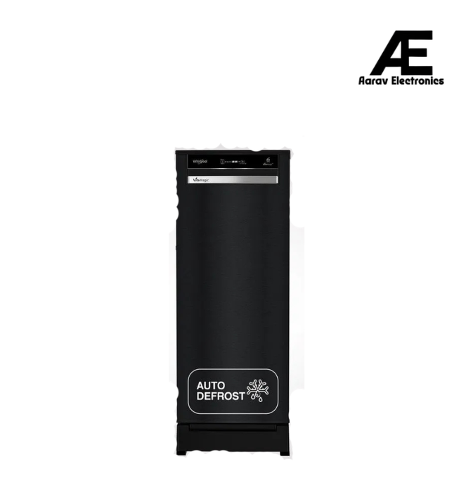 Whirlpool Vitamagic Pro 207L 3 Star Direct Cool Single Door Refrigerator with Base Drawer, Gravity Black-Y, IntelliSense Inverter Technology – 230 VMPRO ROY 3S GRAVITY BLACK-Y (73817)