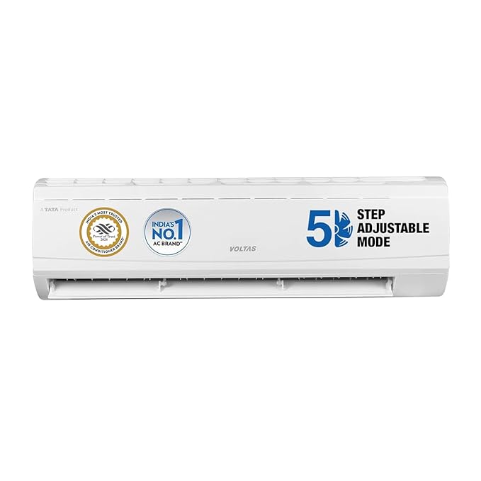 Voltas 2 Ton 5 Star, Inverter Split AC(Copper, 4-in-1 Adjustable Mode, Anti-dust Filter, 245V Vectra Plus, White)