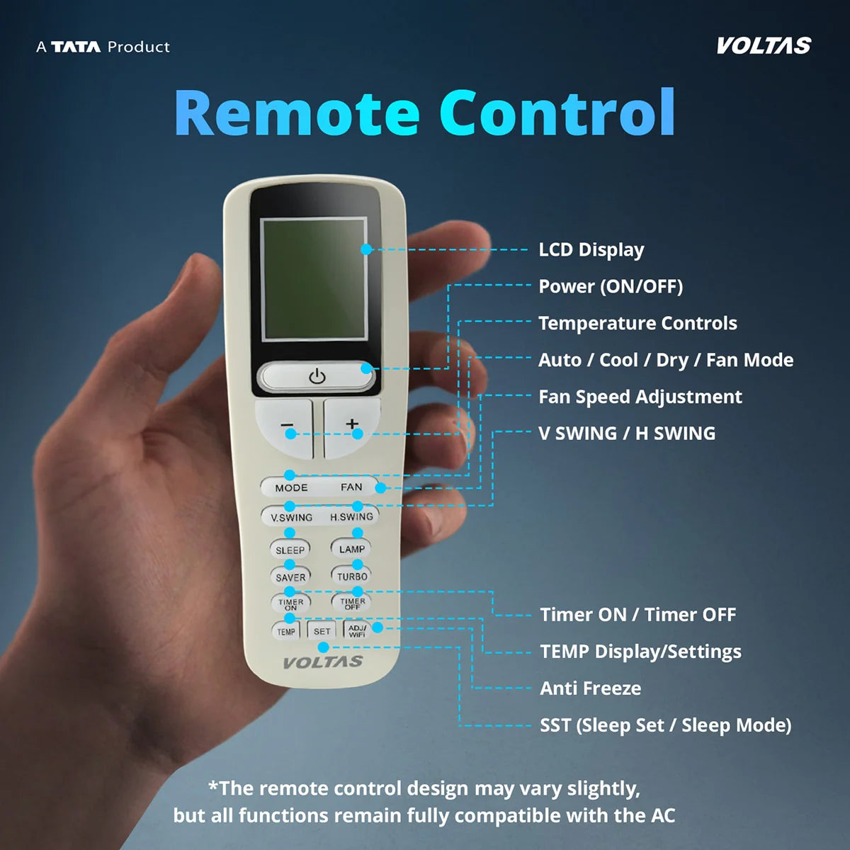 Voltas 2 Tons 5 Star Inverter Split AC|Sleep mode|Auto Clean|Memory Re ...